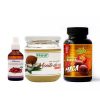aceite de almendras, aceite de coco, aguaje y maca roja
