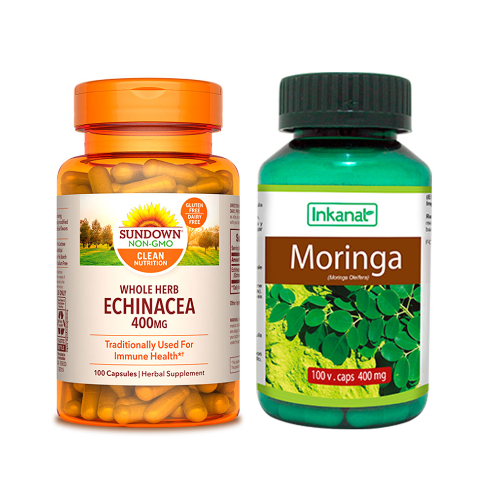 echinacea-sundown-moringa-inanat echinacea en capsulas sundown y moringa en cápsulas inkanat