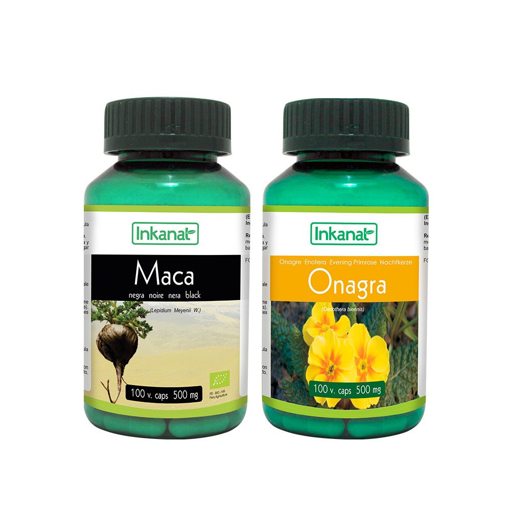 maca-negra-onagra maca negra en cápsulas, aceite de onagra en cápsulas